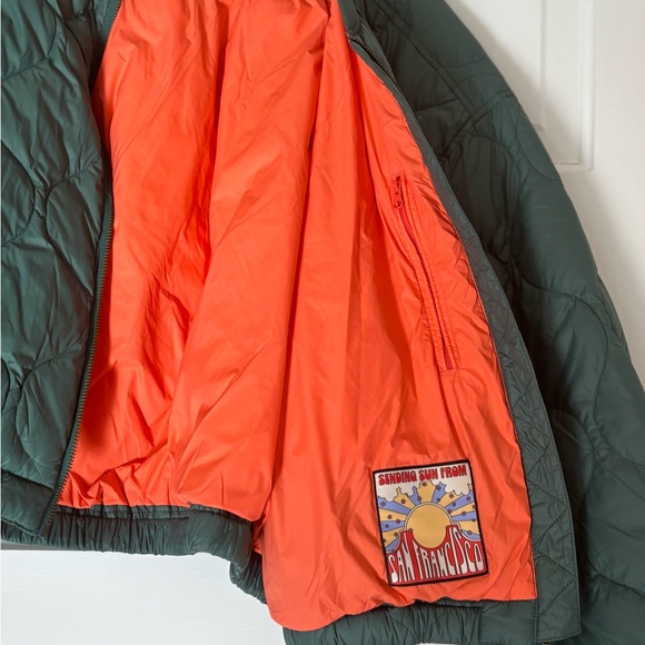 Marine Layer Avalon Lightweight Quilted Bomber - Rainforest - Picture 6 of 10